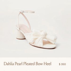 Loeffler Randall Dahlia Pearl Pleated Heel Size 7 NWT